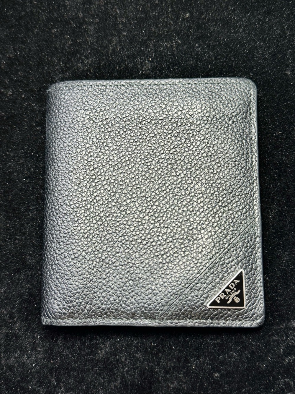 Prada Men's Black Leather Bifold Wallet